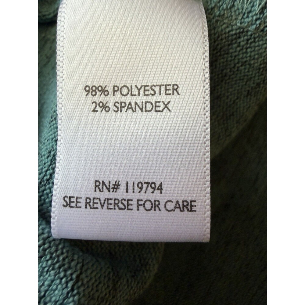 One World Women's 1X Teal Paisley Ombre Waterfall Cardigan Boho Open Front - Picture 7 of 8